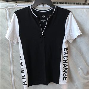 Armani Exchange Black and White Shirt